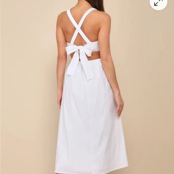 Lulu's White Backless Dress - Picture 2 of 3